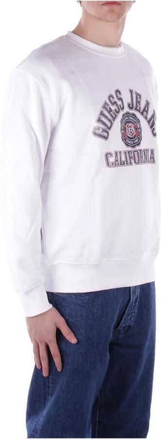 Guess Witte Logo Front Sweater White Heren - Foto 3