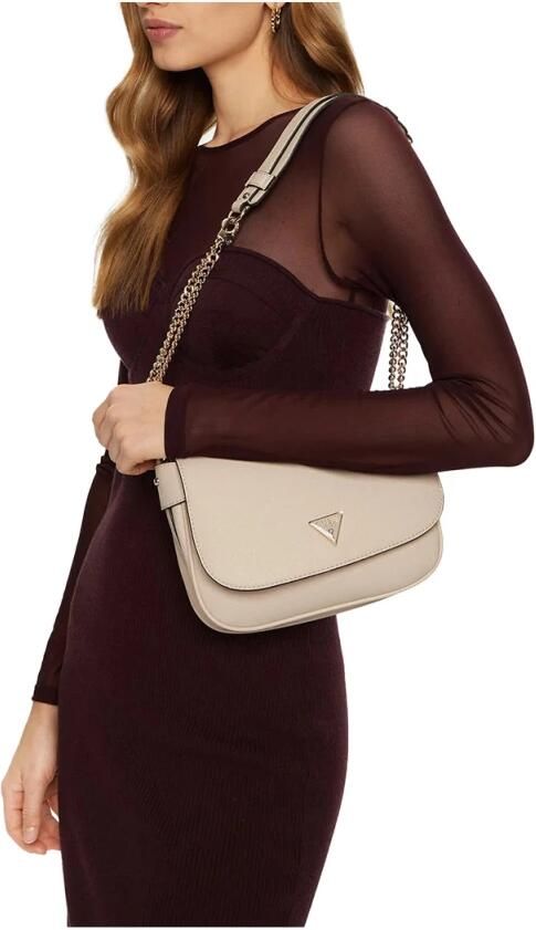 Guess Witte Synthetisch Leren Shopper Tas Beige Dames - Foto 6