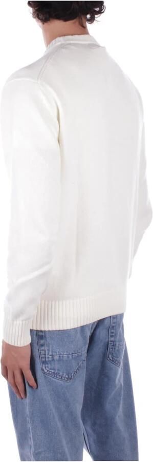 Guess Logo Front Sweater Regular Fit Cotton White Heren - Foto 7