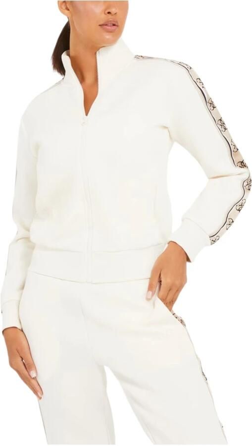 Guess Sweatshirt met ritssluiting lange mouwen en voorzakken White Dames - Foto 9