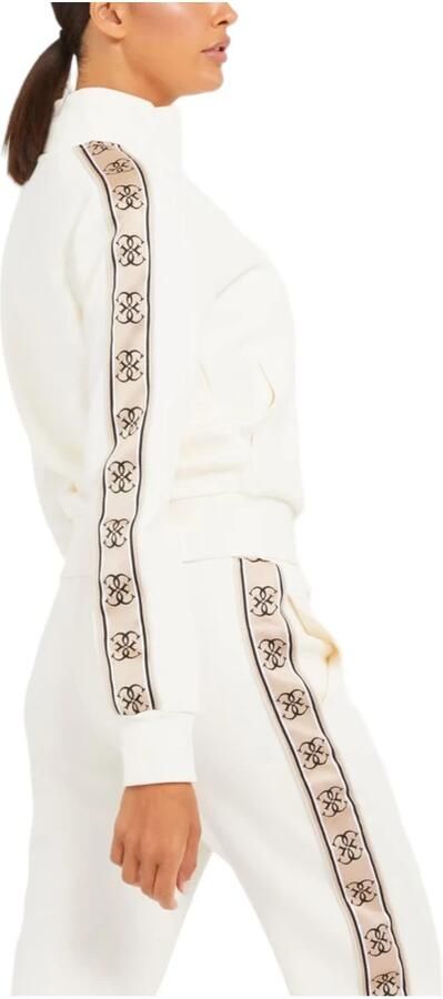 Guess Sweatshirt met ritssluiting lange mouwen en voorzakken White Dames - Foto 11