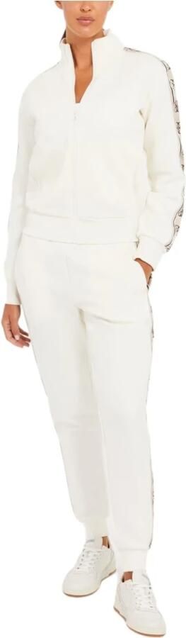 Guess Sweatshirt met ritssluiting lange mouwen en voorzakken White Dames - Foto 12