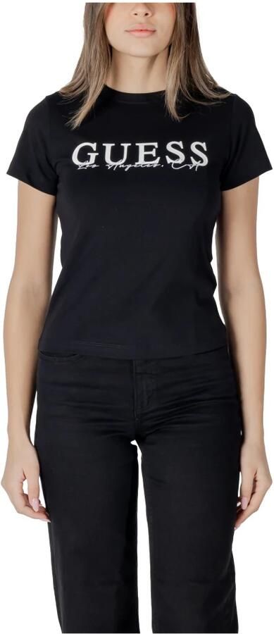 Guess Zwart Bedrukt T-shirt voor Vrouwen Black Dames - Foto 3