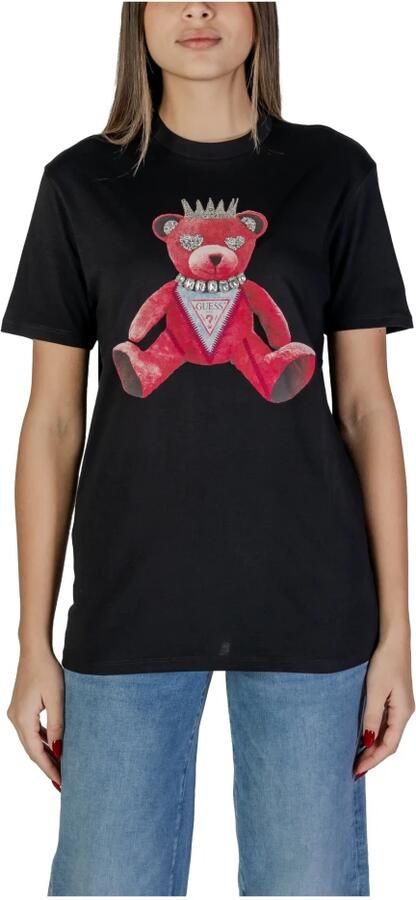 Guess Korte mouw katoenen T-shirt collectie Black Dames - Foto 8