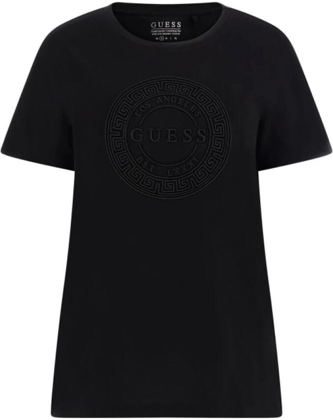 Guess Zwart Katoen Logo T-shirt Black Dames - Foto 3