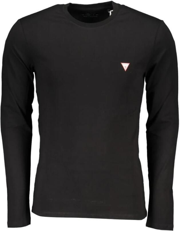 Guess Zwarte T-shirts en Polos met lange mouwen Black Heren