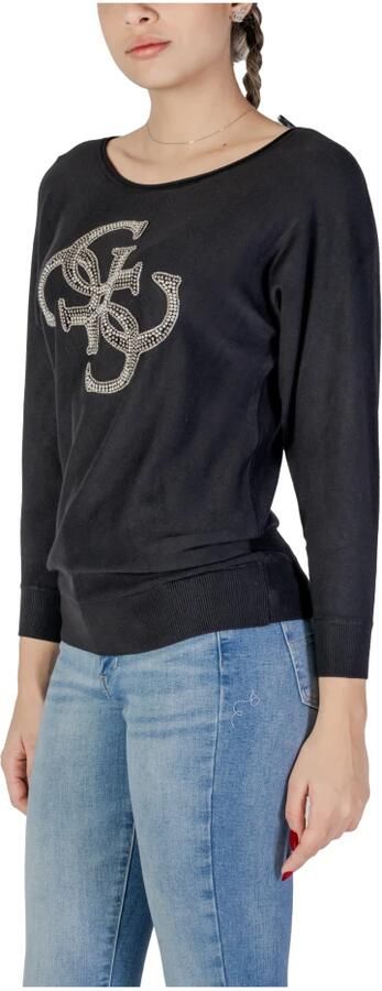 Guess Zwart Langemouw Gebreide Kleding Lente Zomer Black Dames - Foto 2