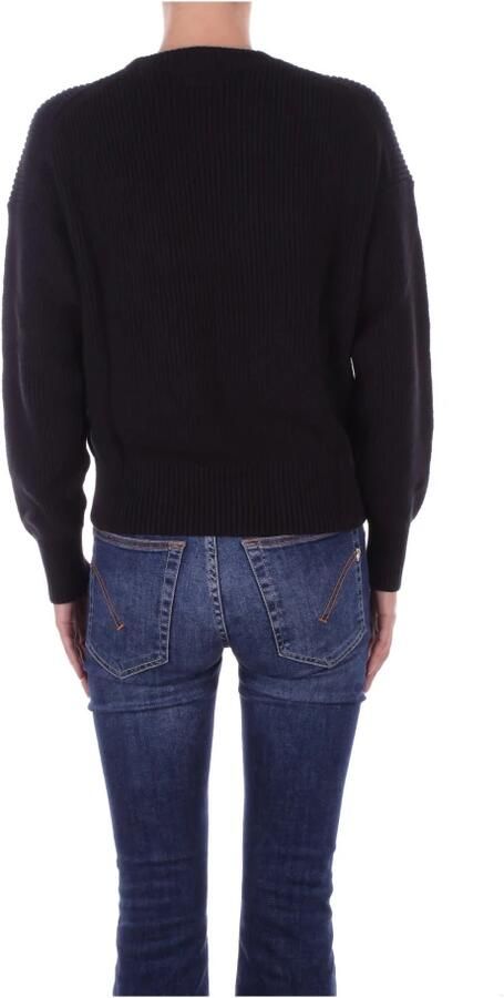 Guess Zwarte Katoenen Pullover met Applique Logo Black Dames - Foto 2