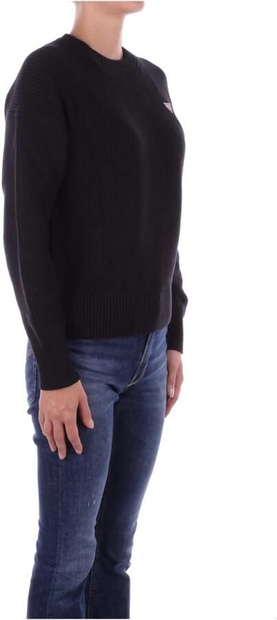 Guess Zwarte Katoenen Pullover met Applique Logo Black Dames - Foto 3