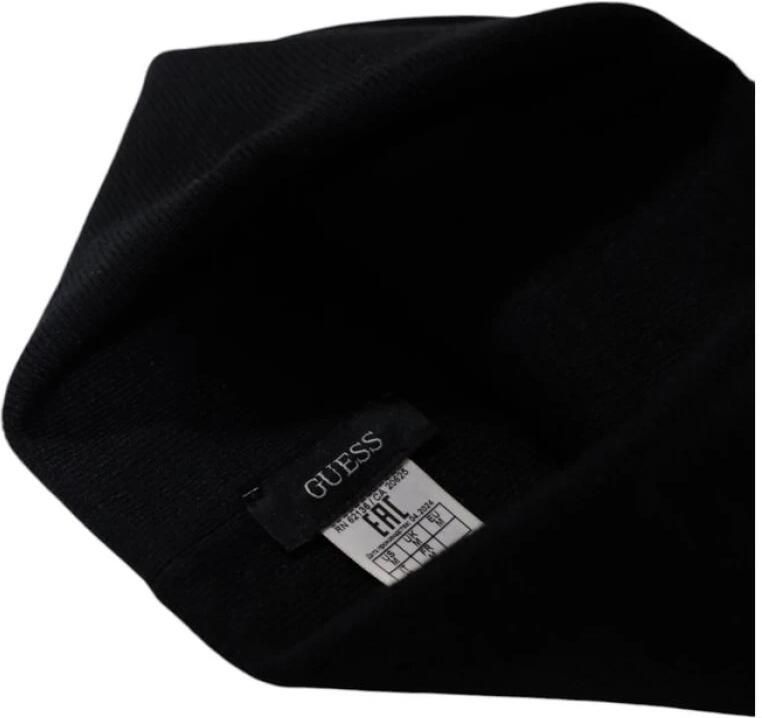 Guess Zwarte Acryl Herfst Winter Dames Hoed Black Dames