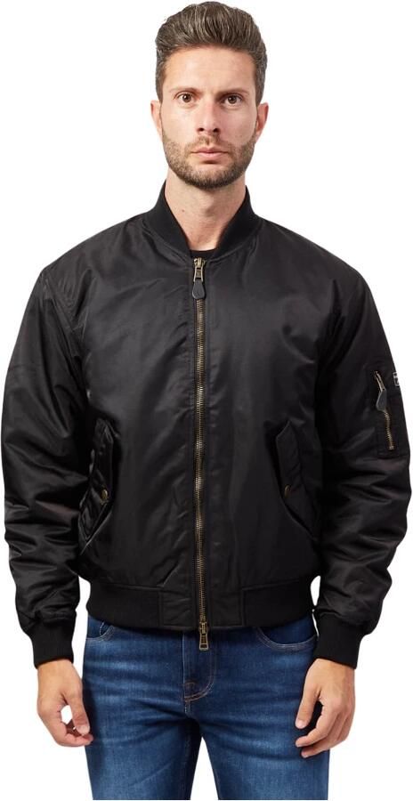 Guess Zwarte Bomberjack met Zakken Black Heren