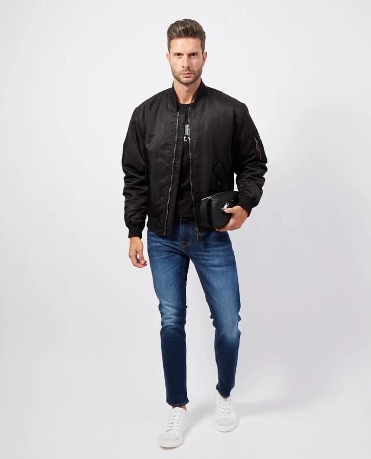 Guess Zwarte Bomberjack met Zakken Black Heren - Foto 2