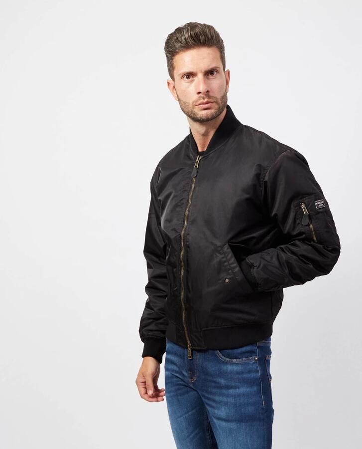 Guess Zwarte Bomberjack met Zakken Black Heren - Foto 3