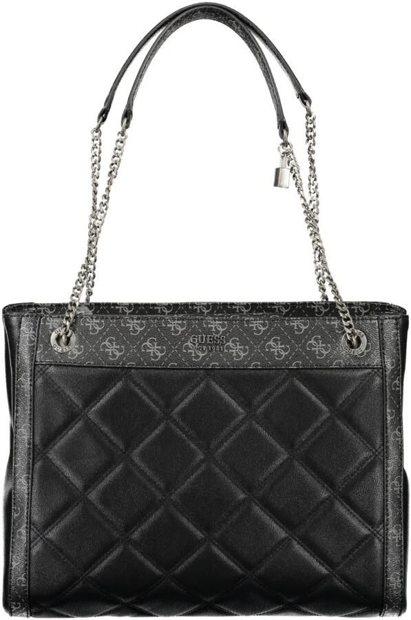 Guess Zwarte Polyurethaan Handtas met Schouderhengsels en Meerdere Compartimenten Black Dames - Foto 2