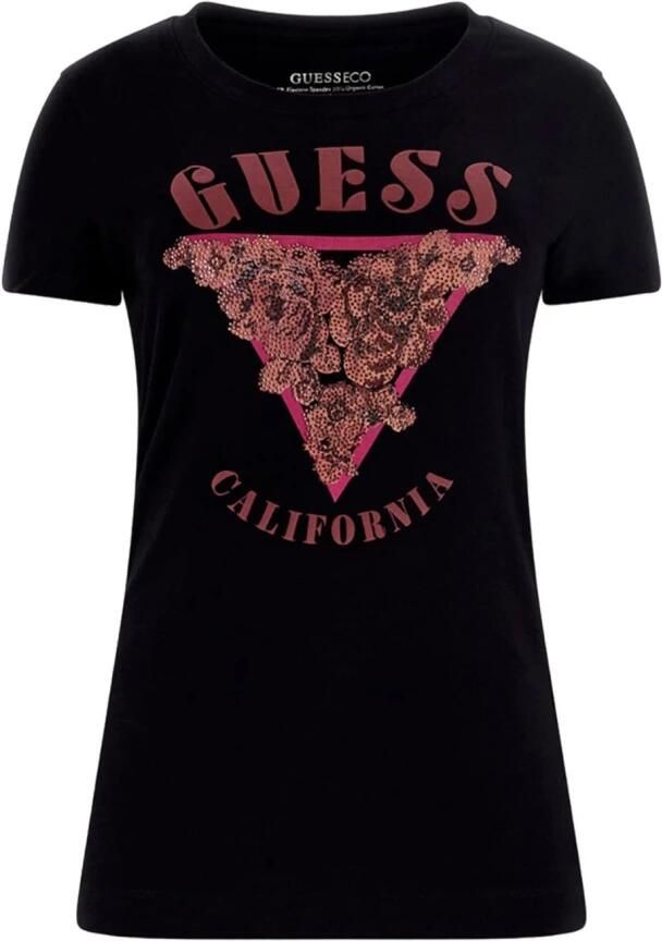 Guess Zwarte dames T-shirt Black Dames