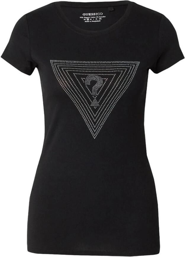 Guess Slim fit T-shirt met strass-steentjes