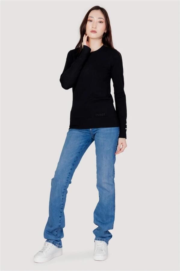 Guess Zwarte Gebreide Trui met Lange Mouwen voor Vrouwen Black Dames
