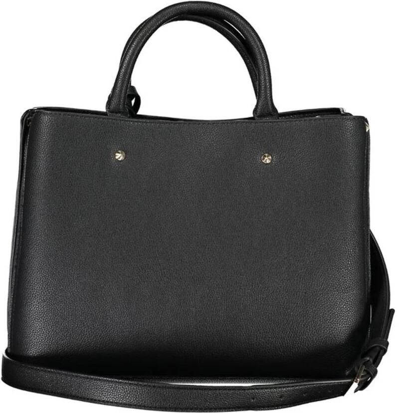 Guess Nieuwe Rechthoekige Zwarte Handtas met Korrelig Effect en Logo Black Dames - Foto 2