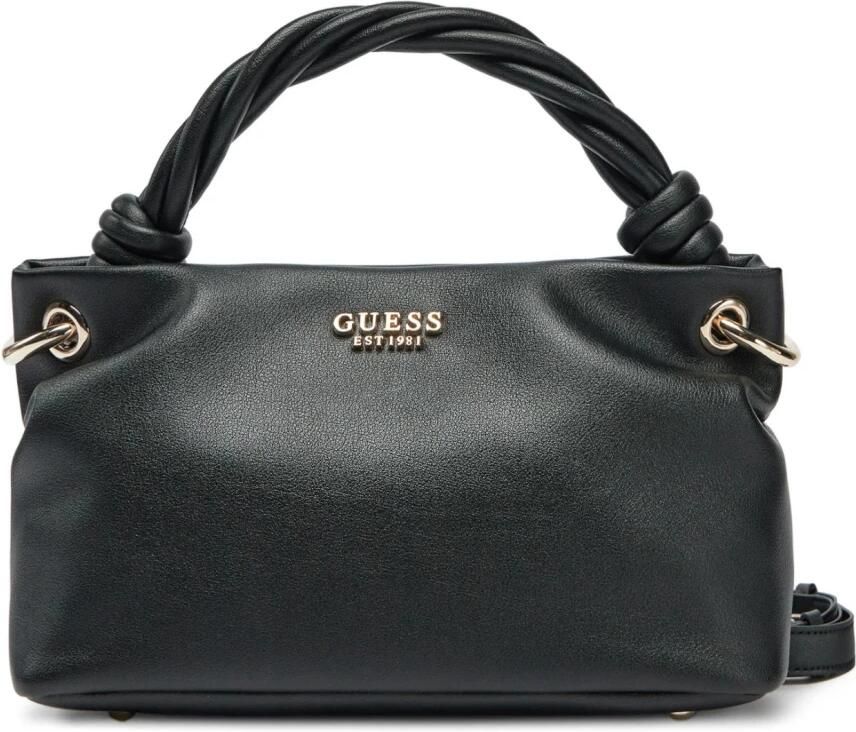 Guess Zwarte handtas met gevlochten handvat Black Dames