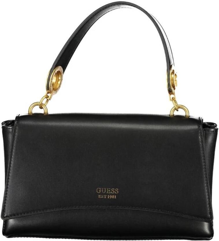 Guess Zwarte Polyethyleen Schoudertas met Verstelbare Band en Meerdere Compartimenten Black Dames - Foto 3