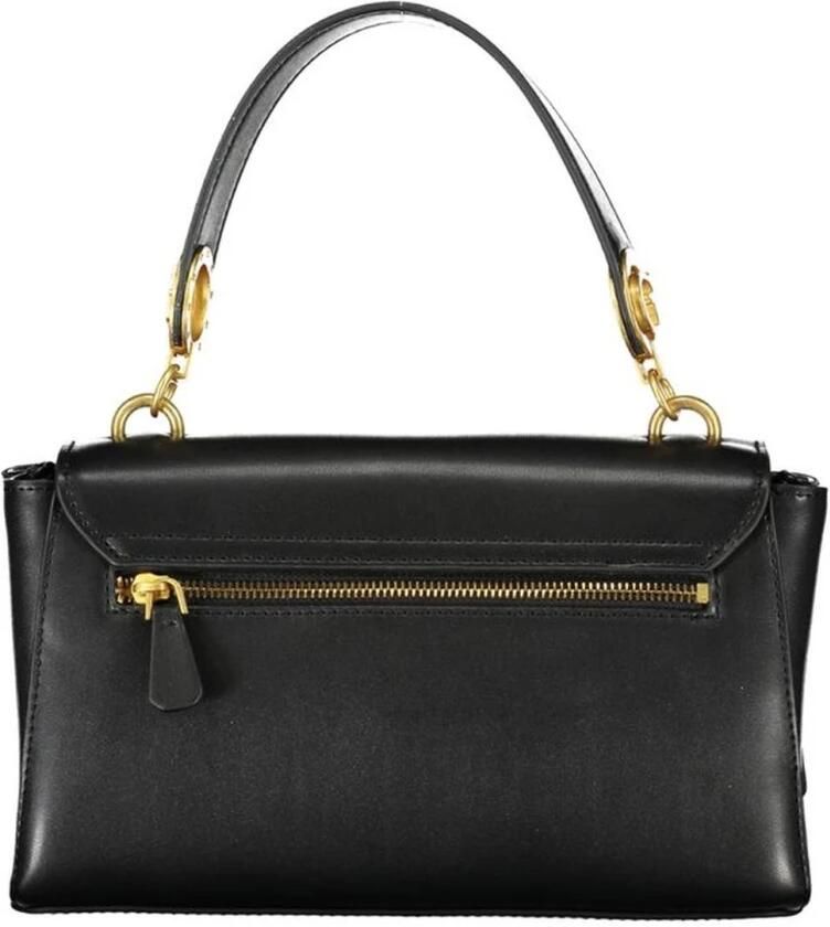 Guess Zwarte Polyethyleen Schoudertas met Verstelbare Band en Meerdere Compartimenten Black Dames