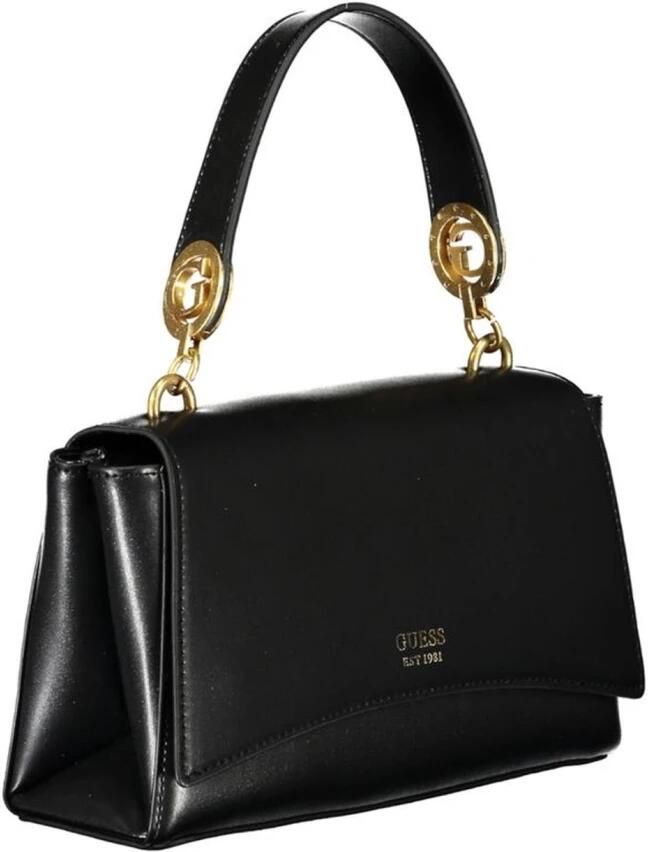 Guess Zwarte Polyethyleen Schoudertas met Verstelbare Band en Meerdere Compartimenten Black Dames - Foto 2