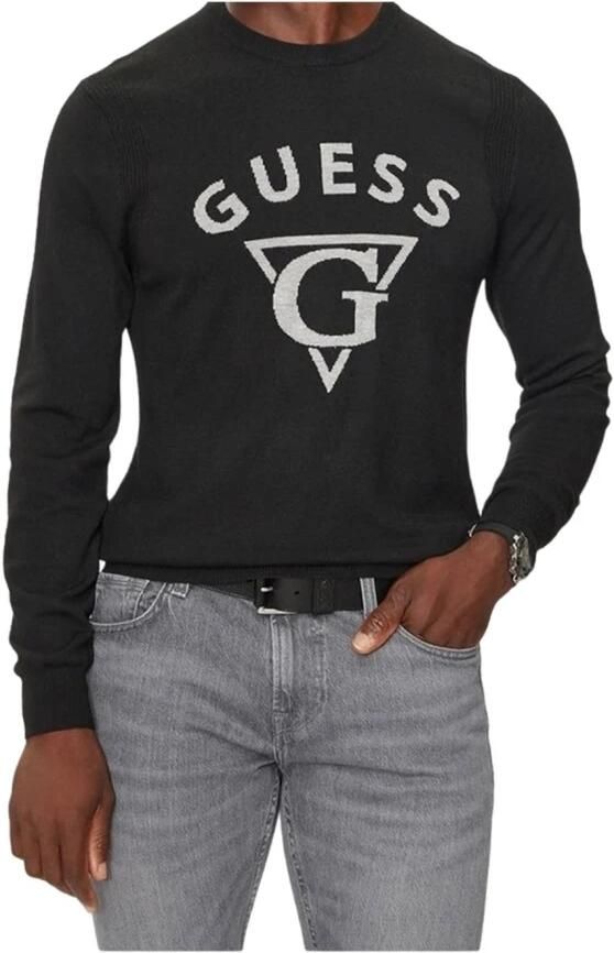Guess Zwarte Heren Jersey Shirt Black Heren