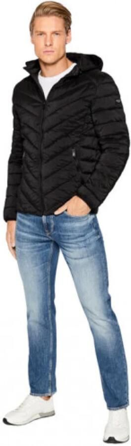 Guess Zwarte Heren Winterjas met Capuchon Black Heren - Foto 4