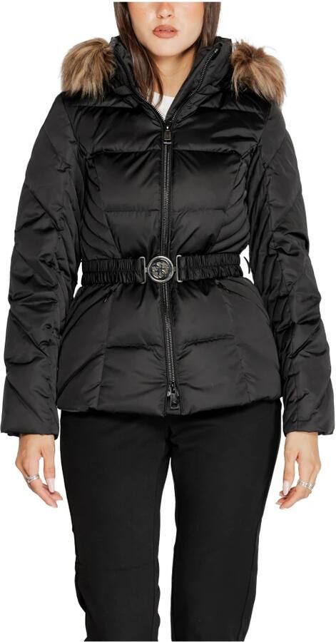 Guess Gebelte gewatteerde jas met capuchon Black Dames - Foto 3