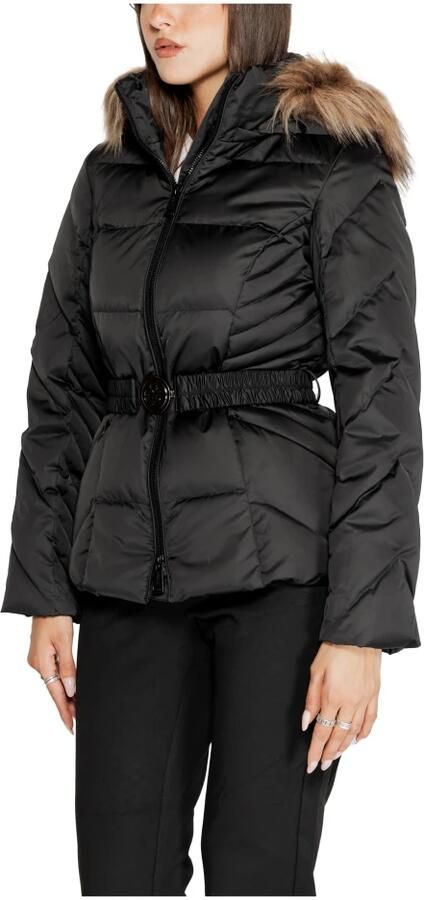 Guess Gebelte gewatteerde jas met capuchon Black Dames - Foto 2