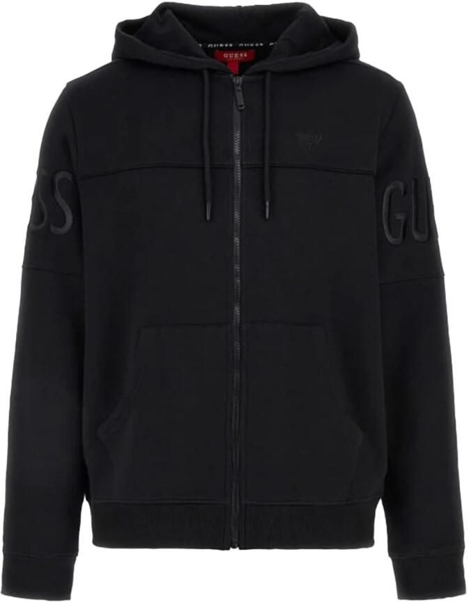 Guess Zwarte Hoodie met Logo Black Heren