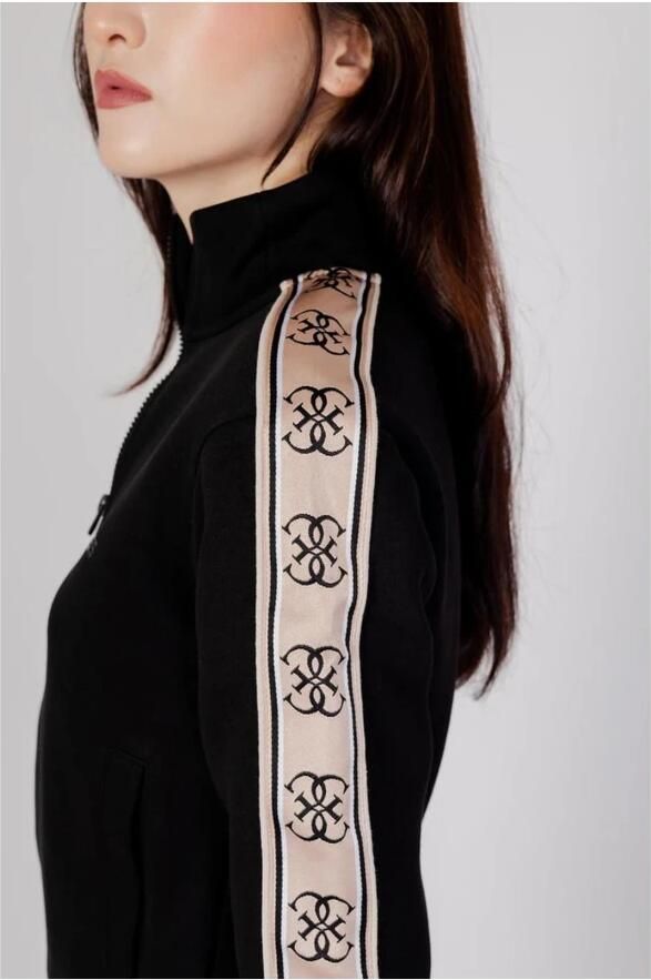 Guess Zwarte Katoenen Hoodless Sweatshirt Dames Herfst Winter Collectie Black Dames - Foto 4