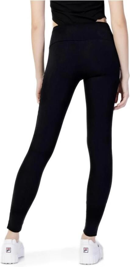 Guess Zwarte Katoenmix Leggings Elastische Tailleband Black Dames - Foto 5
