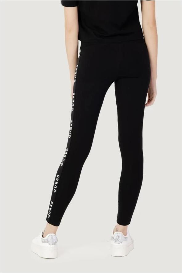 Guess Zwarte Katoenmix Leggings Elastische Tailleband Black Dames - Foto 3