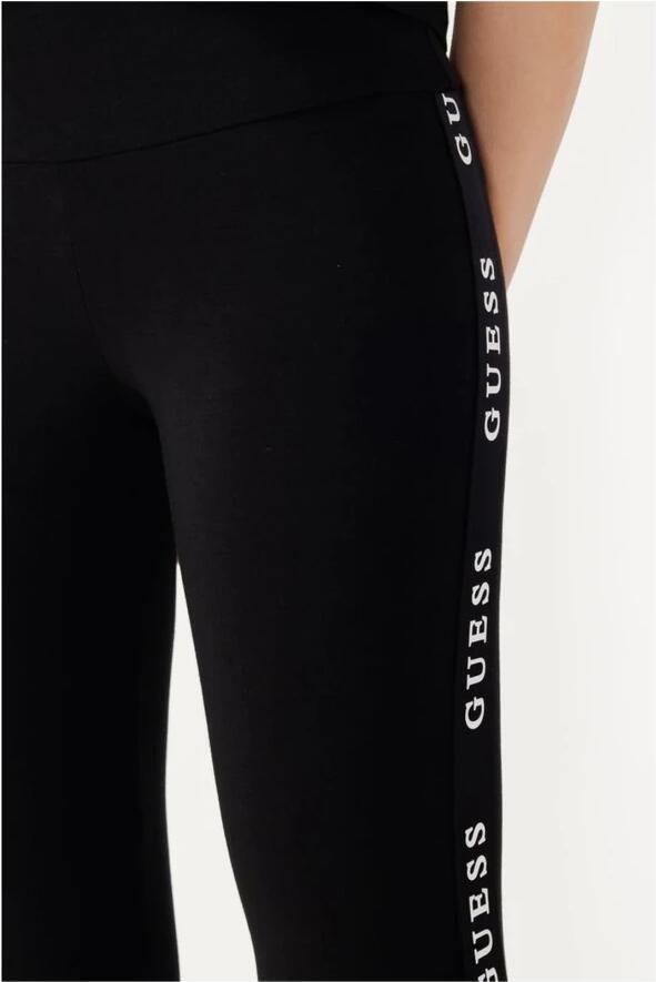 Guess Zwarte Katoenmix Leggings Elastische Tailleband Black Dames - Foto 2
