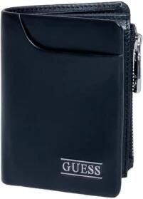 Guess Zwarte Leren Bifold Portemonnee Ritssluiting Black Heren - Foto 3