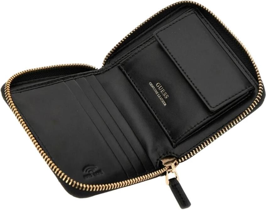 Guess Zwarte leren damesportemonnee Black Dames - Foto 2