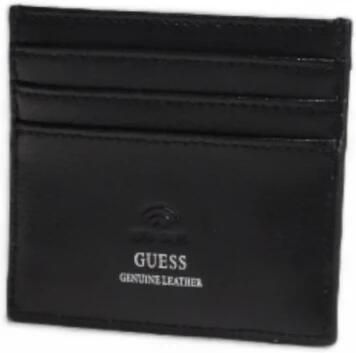 Guess Zwarte leren portemonnee met binnenzakken Black Heren
