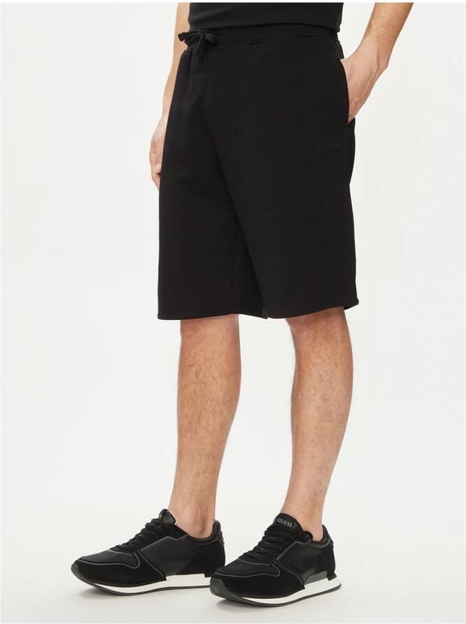 Guess Zwarte Logo Bermuda Shorts Black Heren - Foto 2