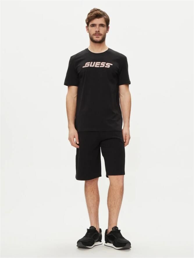 Guess Zwarte Logo Bermuda Shorts Black Heren - Foto 4