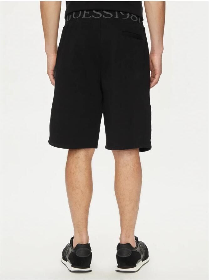 Guess Zwarte Logo Bermuda Shorts Black Heren - Foto 3