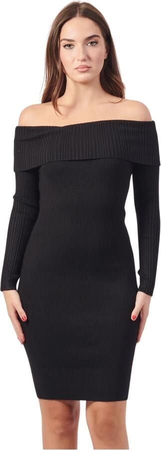 Guess Zwarte Off-Shoulder Bodycon Mini Jurk Black Dames - Foto 4