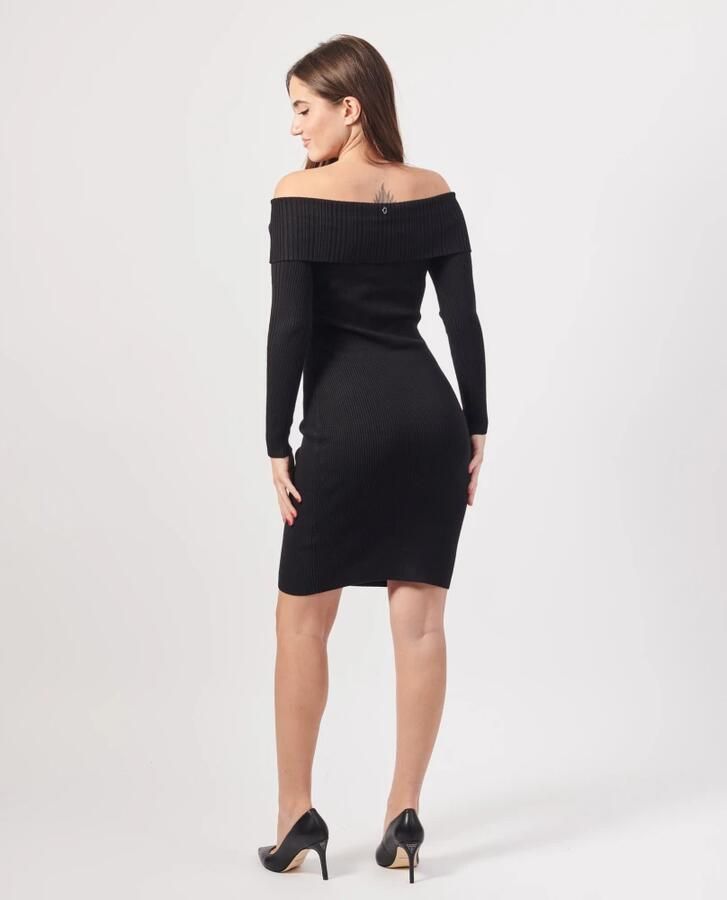 Guess Zwarte Off-Shoulder Bodycon Mini Jurk Black Dames - Foto 3