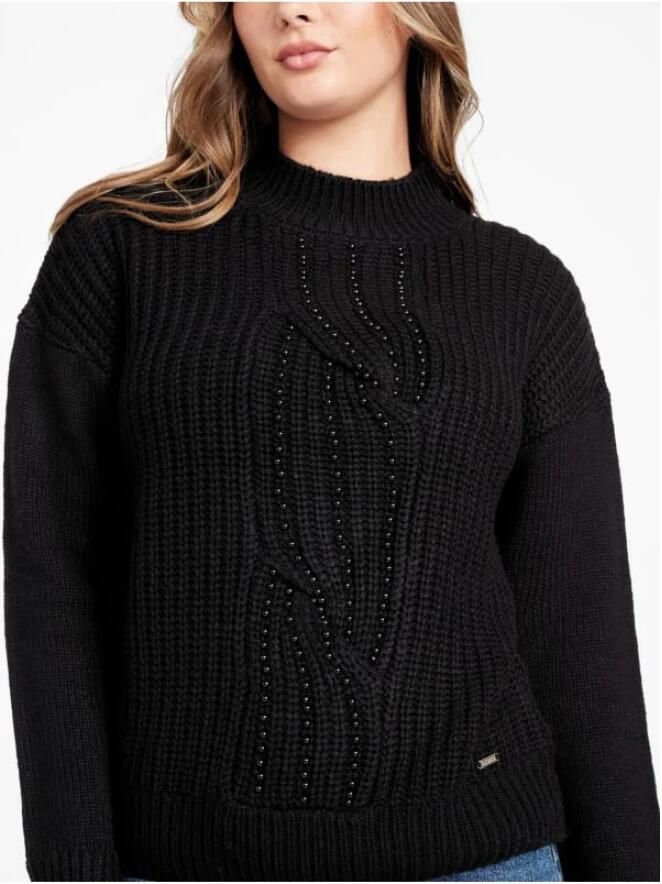 Guess Zwarte Parel Details Trui Black Dames - Foto 2