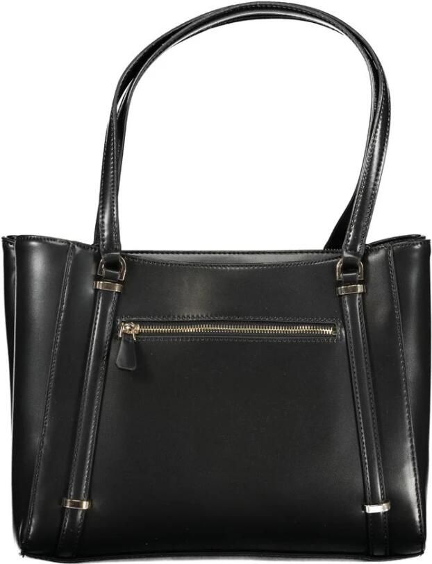 Guess Zwarte polyethyleen handtas met meerdere compartimenten Black Dames