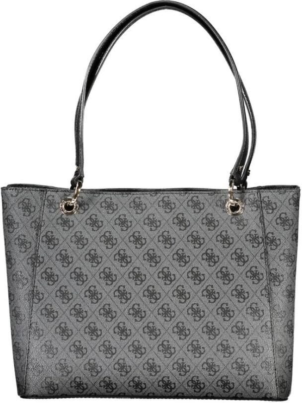 Guess Zwarte Schoudertas met Meerdere Compartimenten Black Dames