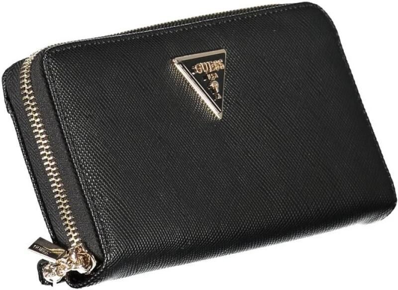 Guess Zwarte Portemonnee met Rits en Meerdere Compartimenten Black Dames