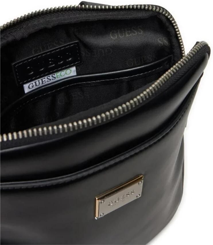 Guess Zwarte PU Leren Schoudertas Black Heren