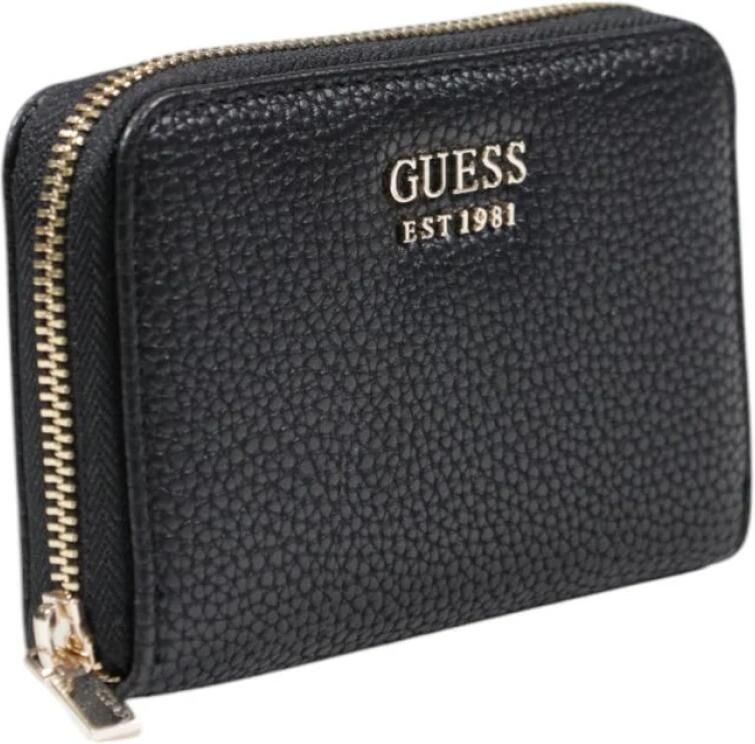 Guess Zwarte ritsportemonnee met meerdere vakken Black Dames