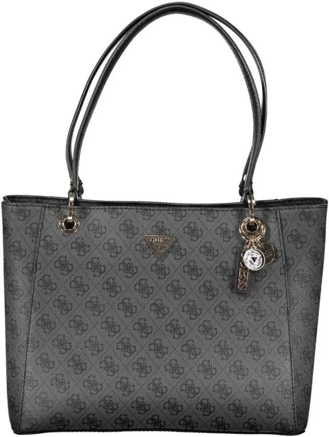 Guess Zwarte Schoudertas met Meerdere Compartimenten Black Dames